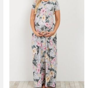 Pinkblush maternity floral maxi dress